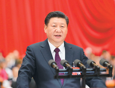 2017年10月18日，习近平在中国共产党第十九次全国代表大会上作报告。.jpg